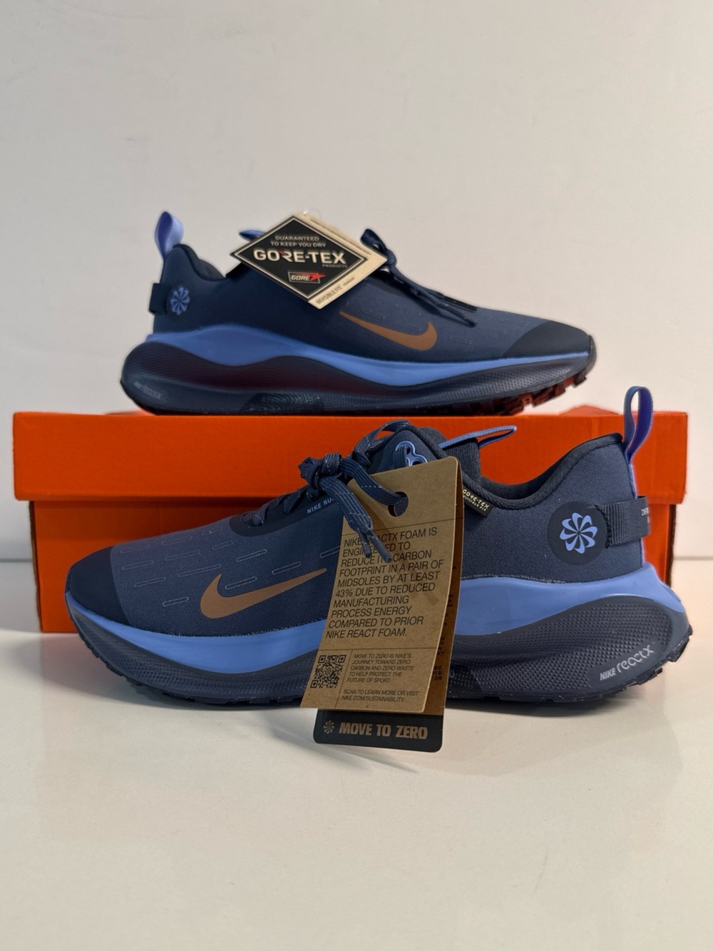 Nike Reactx Infinity RN4 GORE-TEX Wmns 8 Blue Waterproof Running HQ0264-401
